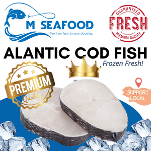 M Seafood Wild Premium Atlantic Cod Fish Steak