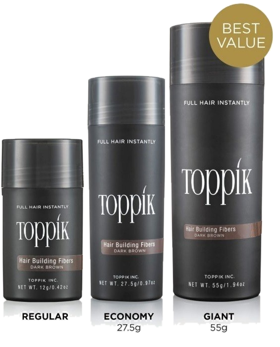 TOPPIK Award Winning Hair Building Fibers - 12g 27.5g 55g Bestseller in USA - Rezen